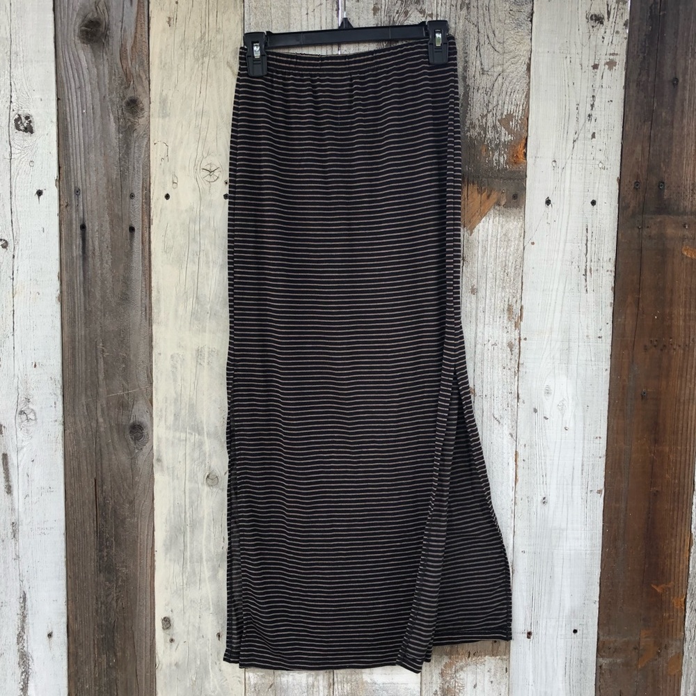🐰 NEW Striped Long Maxi Skirt Open Side Slits